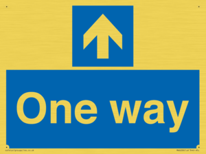 One way with up directional arrow